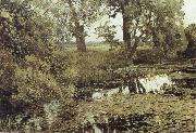 Isaac Levitan Overgrown Pond oil painting reproduction